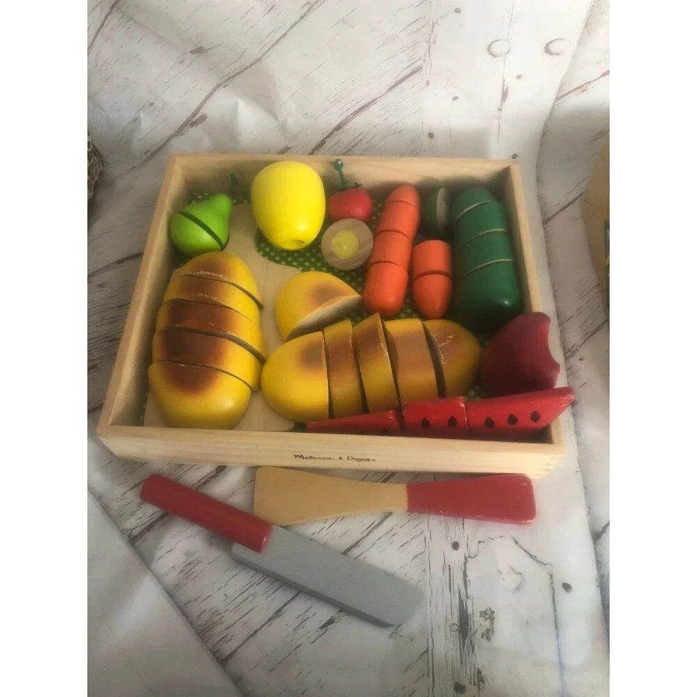 Melissa and doug wooden food Set